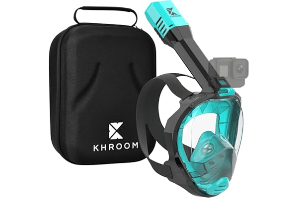 Khroom Masque de Plongée Intégral | Notre Meilleur Masque Tuba Snorkeling Plein Visage pour Adultes – Seaview Pro | sans Risque de CO2 | Vision Cristalline, Respiration Facile