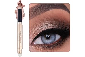 BOTHFOX Glitter Eyeshadow Stick Pearl Shimmer Cream Dual Ended Eyeshadow Pen Crayon Smooth Long Lasting Waterproof Brightener Highlighting Stick Create Glitter Eyes Makeup for Women and Girls (#03)