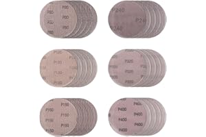 BEFUN Pack of 30 Sanding Discs, Mesh Velcro Sanding Discs, Diameter 125 mm, Dust-Free Sanding Net Sanding Disc for Sanding Hard Surfaces, Wood, Varnish, Metal (80/120/150/240/320/400#)