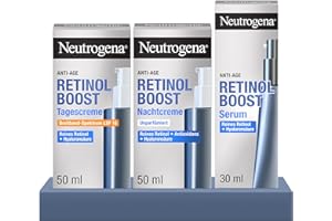 ‎NEUTROGENA Neutrogena Retinol Boost Anti-Ageing Set - Tagescreme SPF 15, Nacht Creme & Serum mit Retinol & Hyaluronsäure gegen Falten, Pigmentflecken & für straffere Haut