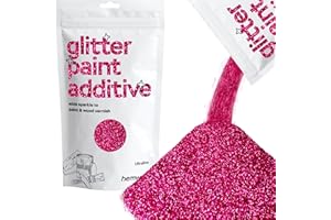 Hemway Dark Rose Glitter Paint Additive 100g / 3.5oz for Acrylic Latex Emulsion Paint - Interior & Exterior Wall, Ceiling, Wood, Varnish, Dead flat, Matt, Gloss, Satin, Silk