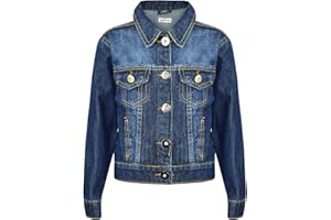 A2Z 4 Kids Chaquetas para niños y niñas Diseñador Denim Faded Style Moda Moda Azul Claro Jeans Navidad Regalo festivo Chaqueta Elegante Abrigos Edad 3 4 5 6 7 8 9 10 11 12 13 años