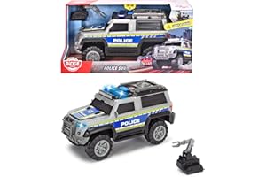 SIMBA DICKIE Dickie Toys 203306003 - Macchina SUV giocattolo della Polizia con accessori, modello fuoristrada con portellone posteriore apribile, luci e suoni, batterie incluse, 30 cm, a partire dai 3 anni