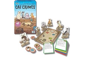 RAVENSBURGER ThinkFun - Cat Crimes, 40 Crimenes Para Resolver, Juego de Lógica para Niños Edad 8+ Años