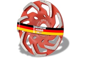 Woltersberger® Diamant-Schleiftopf 125mm x 22,23 mm Diamanttopfschleifer Schleifscheibe für Schleifarbeiten mit Beton und harten Baustoffen Granit Naturstein Estrich Putz Marmor