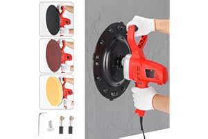 Hanchen Máquina Alisadora de Paredes con Paleta de Hormigón Industrial 1280W Llana Eléctrica Pulidora de Mortero de Cemento 6 Velocidades Ajustables (Máquina)