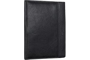 STILORD Teczka A5 Biznesowa z Prawdziwej Skóry - Organizer Biurowy Konferencyjny, Czarny Obsydian