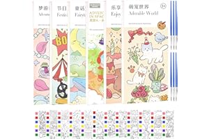 KAYSENSUK 6 Stück Malblock Kinder Wasserfarben Mit Aquarellpapier & Aquarellpinsel, Aquarellblock & Aquarellbuch, Watercolor Block & Wassermalfarben, Block mit Wasserfarbe, Aquarell & Kindermalfarben