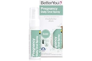 BetterYou Pregnancy Daily Oral Spray | Developed in Partnership with Madeleine Shaw | Contains Six Key Nutrients to Support Mother and Baby | 25ml | Natural Peppermint Flavour