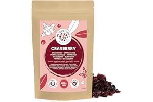 Arándanos secos 1kg de Munchilycious, frutos secos, endulzados con jugo de manzana, complemento perfecto para muesli, cereales, gachas de desayuno y batidos