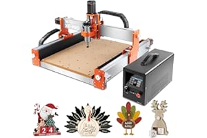 FoxAlien CNC Router Machine XE-PRO with Ball Screws, 400W Spindle 3-Axis Engraving Milling Machine for Wood Aluminum Cutting Upgradable to Linear Rails（220V）