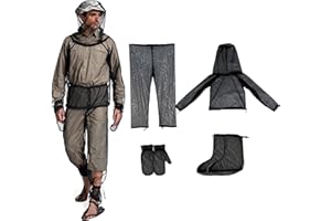 UVAN ART Tenue De Anti Moustique Pêche Apiculture Combinaison Maille Ultra Legere Insecte Vêtements de Protection Homme Femme Camping Plein Air Explorer Portable