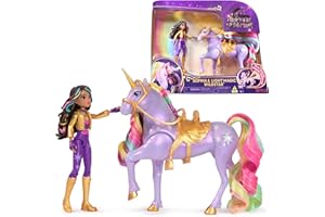 Unicorn Academy - Sophia und Licht-Magie Wildstar Set, ca. 12 cm Originalfiguren zur Netflix Serie, mit Mähne, Schweif sowie magischer Leuchtfunktion & Regenbogensternen, ab 4 Jahren