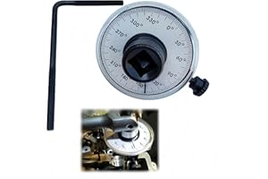 HJYDGJ Rapporteur d'angle de rotation de voiture - Appareil de mesure du couple à 360 ° - Clé de torsion avec bras réglable - Appareil de mesure du couple d'angle
