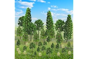 SUNXBUK Modellbau Bäume 38 Pcs,Architektur Bäume 3-13cm,Diorama Baum,Diorama Modellbau Bäume,Modellbau Zubehör,Feengarten Zubehör,Miniatur Feengarten Zubehör,Miniatur Deko,Diy Landschaft,Miniaturlandschaften