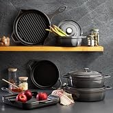 Schafer Guss Chef D&ouml;k&uuml;m Sahan &Ccedil;ift Kulplu 22 Cm 1 Par&ccedil;a-Gri