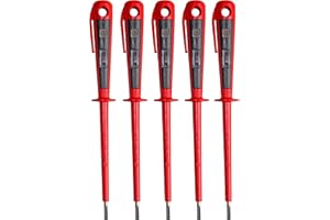 H+H Werkzeug 45900 5 x 45900 Eurokontroler/tester napięcia/fazy do 250 V GS sprawdzony zgodnie z VDE 0680 Made in Germany, czerwony/czarny, 190 mm