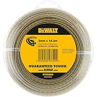 Dewalt Trimmerfaden/Ersatzfaden für 54V Akku-Motorsense DT20650 (2.0 mm Durchmesser, Länge 15,2 m, 1 Stück)