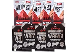 ‎KINGS Kings Platinium/Wild West WAGYU Beef Jerky, Trockenfleisch Extra-Klasse, Dörrfleisch 8 x 25g (8er Wagyu Jerky)