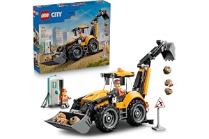 LEGO City Gul grävlastare 60480 | Leksak för barn från 7 år, fungerande framskopa och grävskopa, present, 301 delar