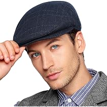 Cappello Da Sole Estivo Uomo AV In Cotone, Berretto Piatto Tipo Newsboy, Beige, Taglia Unica (55-58 Cm), Traspirante E Con Protezione UV - Foto 5