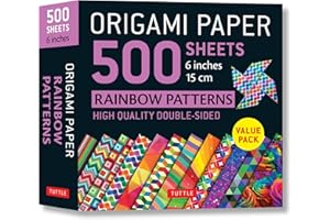 Origami Paper 500 sheets Rainbow Patterns 6 inch (15 cm): Tuttle Origami Paper: High-Quality Double-Sided Origami Sheets Printed With 12 Different Designs (Instructions for 6 Projects Included)