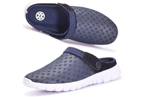 Hsyooes Zuecos para Hombre, Pantuflas de Verano para Mujer, de Malla, Transpirables, Antideslizantes, para la Playa, Sandalias de Agua