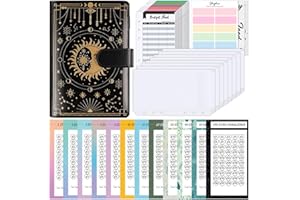SKYDUE Budget Planner, Budget Planer Mit Spar Challenge, Budgetplaner Für Beginner, Budget Binder A6, Geld Sparen Challenge, Haushaltsbuch für Finanzplaner(Wahrsagerei)