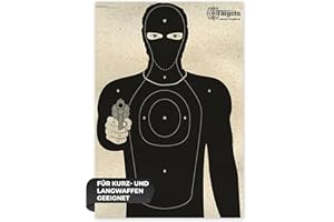 ‎X-TARGETS X-Targets Zielscheiben 70x50 cm aus Graspapier mit klar sichtbaren Einschusslöchern und blendfreier Oberfläche für Sportschützen, Verteidigungstraining, Polizei, Airsoft, Freizeit, Indoor Outdoor
