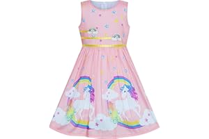 Sunny Fashion Vestido para niña Morado Rosa Flor Doble Corbata de moño Fiesta niños Sol 4-12 años