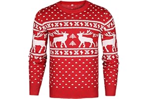 Uniexcosm Pull de Noël Famille Sweat Noël Famille Sweatshirt Parent-enfant Pullover Famille Noël pour Hommes Femmes Enfants