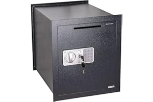 Genie Hand | Caja Fuerte de Depòsito de Empotrar Electrónica de Seguridad con Llave y Cerradura B-Class - Anti Bounce Technology