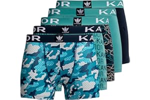 Kandor Bokserki męskie – bokserki dla mężczyzn, wielopak 3,5,6 sztuk, wygodna bielizna męska ze stretchu, kolorowe i czarne majtki, wielopak męskich majtek