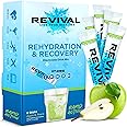 Revival Rapid Rehydration, Electrolytes Powder - High Strength Vitamin C, B1, B3, B5, B12 Supplement Sachet Drink, Effervescent Electrolyte Hydration Tablets - 6 Pack Apple Pear