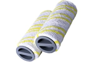 KEEPOW Rouleaux de Rechange Accessoire pour Kärcher FC3/ FC5/ FC7 Jaunes (2PCS), 2.055-006.0