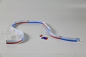 HANDELSAGENTUR SIEBOLDT Zahlenstrahl - Rechenband klein 1m Zahlenskala 1-1000 in Dose mit Zubehör