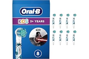 Oral-B Kids 3+ Testine Spazzolino Elettrico Star Wars, Confezione da 8 Testine di Ricambio, Delicato per i Bambini, con Setole Morbide