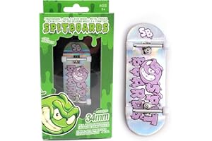 SPITBOARDS 34 mm x 96 mm Pro Fingerboard Set-Up (completo) | Real Wood Deck | Pro Trucks with Lock-Nuts and Pro Bushings | Poliuretane Pro Wheels with