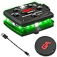 Guardian Angel Micro Series Safety Lights, Beacon Device (Green Front & Green Rear) | Rechargeable, Magnetic & Hands-Free Wearable LED Light for Dog Walking, Cycling, Camping & Kayaking