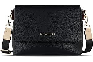 bugatti Ella Schultertasche für Damen, Frauen-Umhängetasche aus Kunstleder