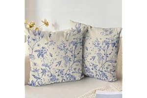XPHZZL Cushion Covers Set of 2 Pack 45 x 45 cm - Soft Double Sided Garden leaves Decorative Pillow Covers for Sofa Bed Garden Outdoor Spring Decor with Invisible Zipper 18 x 18 Inch