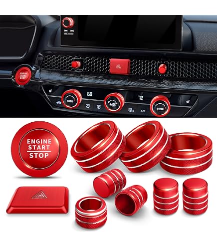 AC Vent Knob Cover & Button Ring Set For Honda Civic & CRV (2022-2024) - 9Pcs Bling Trim Kit 6 thumbnail image