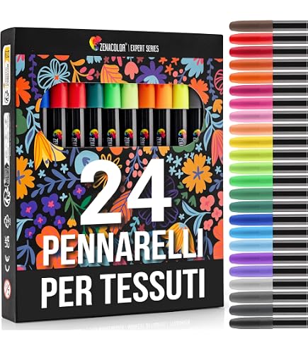Alpino Pennarelli Textiles Color experience. Pennarelli per tessuto | Divertiti a decorare i tuoi vestiti | Disegna e colora il tuo capo preferito
