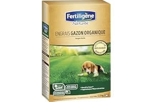 FERTILIGÈNE FERTILIGENE NATUREN NATGAZ1C - Engrais Gazon Organique UAB 2,5 kg - Reverdit en 7 jours - 1 application pour 100 jours de nutrition - Reverdit en 7 jours - Limite les risques de lessivage - Pour 100m²