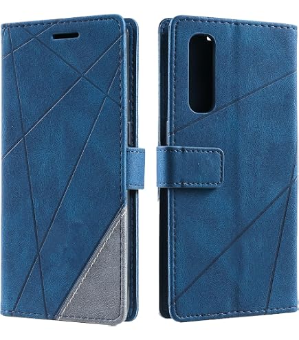 HualuBro Cover per Oppo Find X2 Neo, Flip Cover a Libro in Premium PU Pelle Magnetica Antiurto Case Portafoglio Custodia per Oppo Find X2 Neo Cover - Blu