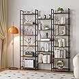 Libreria A 6 Ripiani Stile Scandinavo - Bianco, 24x48x170 Cm Per Soggiorno O Ufficio - Foto 6