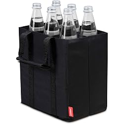 2 Sacs Transport Bouteilles 6 Places - 27x18x27cm, Non-Tissé, Noir