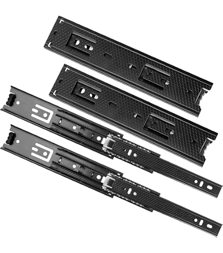 thumbnail image 2 of VEVOR Heavy Duty Drawer Slides 30" Length, Locking Drawer Slides 500lbs Load Capacity Long Full Extension Drawer Slide 1 Pair Side Mount Ball Bearing Drawer Glides Drawer Runners Rail, Drawer Slides 2 of 13
