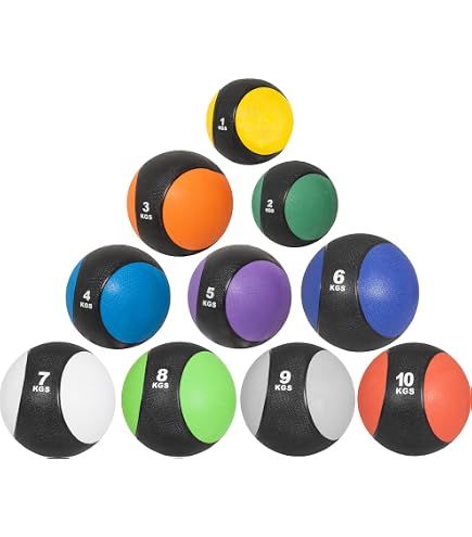 Médecine Ball Tremblay Avec Poignée 4 Kg – Vert, Renforcement Musculaire, Équilibre, Tennis & Fitness