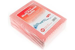 BAR@DRINKSTUFF Drinkstuff Antibacterial Cloths Red, CAW-111R, Pack of 50